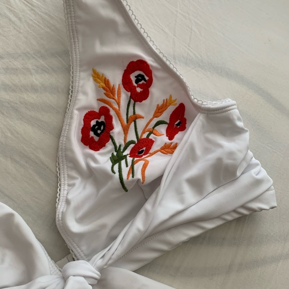 Embroidered Bikini Top | ASOS - Picture 3 of 6